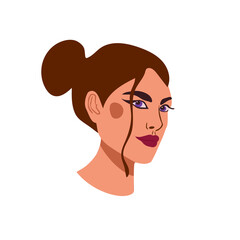 Illustrations with a woman, a girl. Fashion illustration. Mothers Day. International Women s Day.