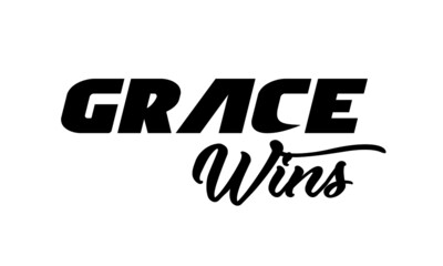 Grace wins, Bible Verse, Typography for print or use as poster, card, flyer or T Shirt