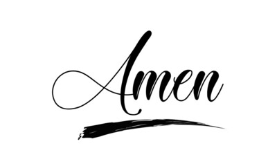 Amen Typography Design for print or use as poster, card, flyer or T Shirt