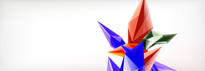 Fototapeta premium Vector 3d triangles and pyramids abstract background for business or technology presentations, internet posters or web brochure covers