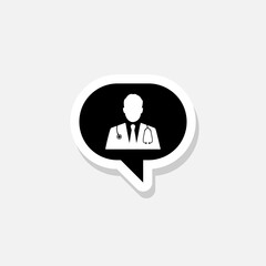 Simple Medical Doctor sticker icon