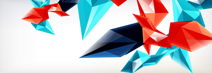 Vector 3d triangles and pyramids abstract background for business or technology presentations, internet posters or web brochure covers