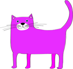 vector cartoon big cat 
