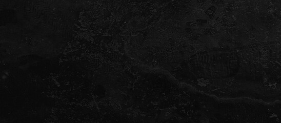Panorama of Dark grey black slate background or texture. Black granite slabs background