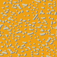Grey terrazzo on yellow background repeat pattern print