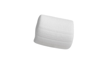 White marshmallow on white background.
