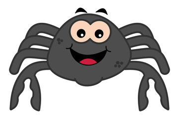 a very smiling grey sea crab walking on the bottom of the water