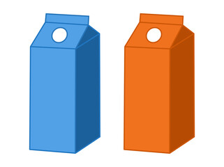 blue can of cow's milk and orange juice filled with vitamins