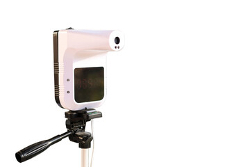 Handsfree infrared thermometer isolate on white background.