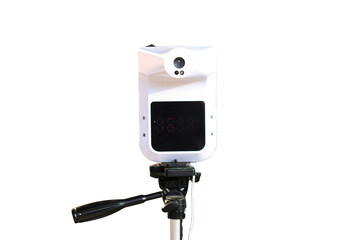 Handsfree infrared thermometer isolate on white background.