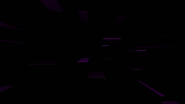 3d fuxia abstract render of fly by blocks