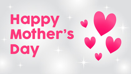 Happy Mother's Day on a sparkling white background.
