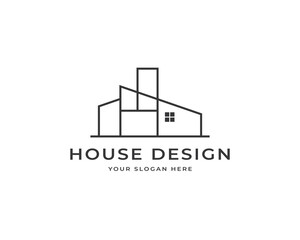 Home investment business logo vector. Modern city building construction logo design