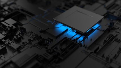 abstract background on the topic of computer technology. 3d render