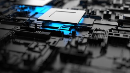 abstract background on the topic of computer technology. 3d render