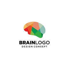 Brain Logo vector template. Design Inspiration. Think idea concept.Brain storm power thinking braian Logotype icon