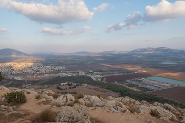 Landscape from the Jumping Mountain in Nazareth. Panoramic view