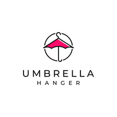 umbrella hanger clothing logo vector modern simple combination concepts