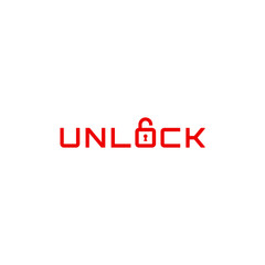 unlock logo vector modern simple sophisticated monogram concepts