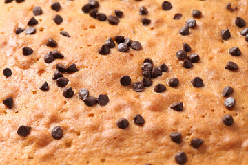 Close up banana and chocolate bread