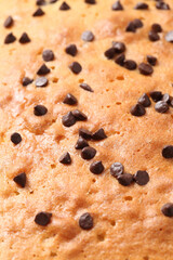 Close up banana and chocolate bread