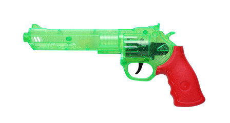 plastic gun for kid on white background