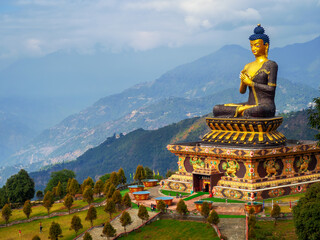 buddhist stupa in the himalayas, Ravangla, Sikkim