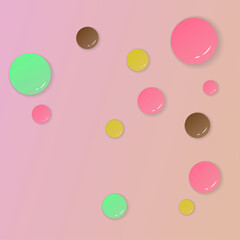 vector pink background with cartoon bubbles