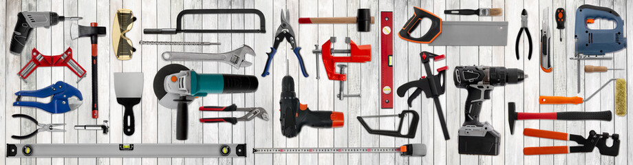 set of many construction - repair tools