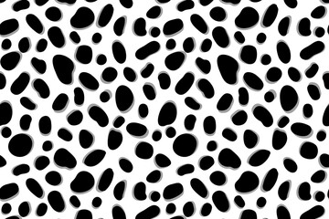 Vector Trendy Abstract Cheetah Background. Wild animal skin pattern, leopard spots black and white texture for fashion print design, cover, wallpaper