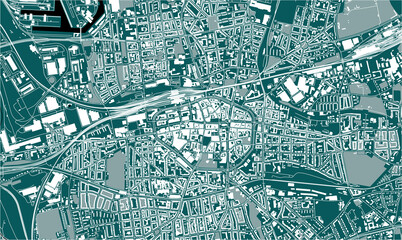 map of the city of Dortmund, Germany
