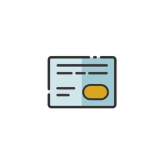 Credit card. Payment options. Filled color icon. Commerce vector illustration