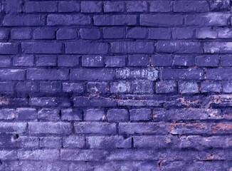 Violet brick texture wall background.