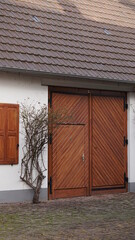 a wooden entrance gate in Germany