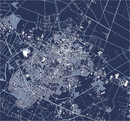 map of the city of Latina, Lazio, Italy
