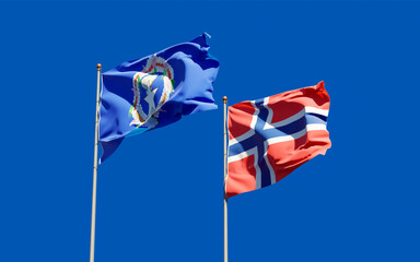 Flags of Northern Mariana Islands and Norway.