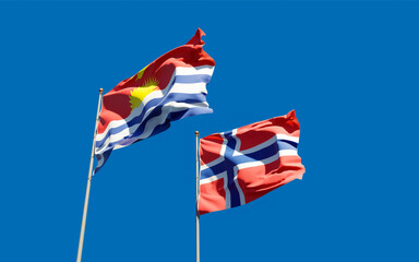 Flags of Kiribati and Norway.