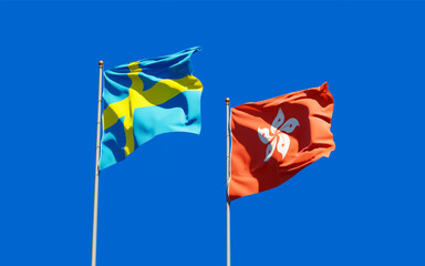 Flags of Sweden HK and Sweden.