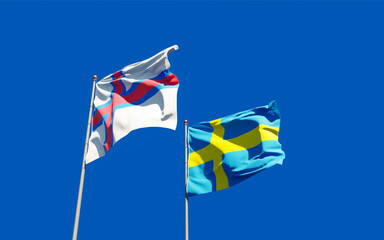 Flags of Faroe Islands and Sweden.