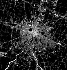 map of the city of Parma, Emilia-Romagna, Italy