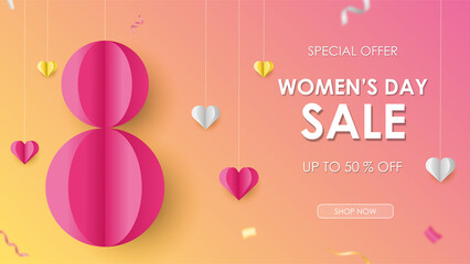 landing page woman's day 8 march sale discount celebration special offer