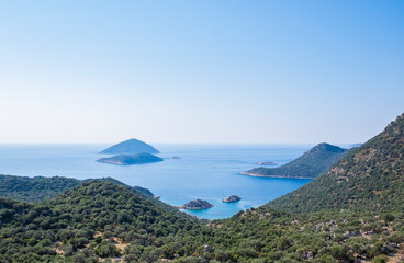 View of Mediterranean coast near Kas town, southern Turkey