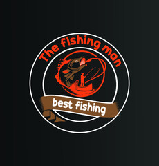 Fishing Vector logo for T Shirt Design