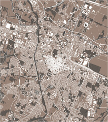 map of the city of Reggio nell Emilia, Italy
