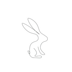 Easter bunny on white background, vector illustration