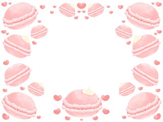 ふんわりホイップマカロンとハートフレーム