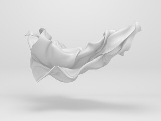 Smooth elegant white flying cloth