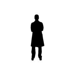 Doctor silhouette vector solid icons