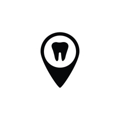 Dentist location vector solid icons