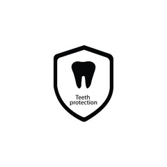 Tooth protection vector solid icons